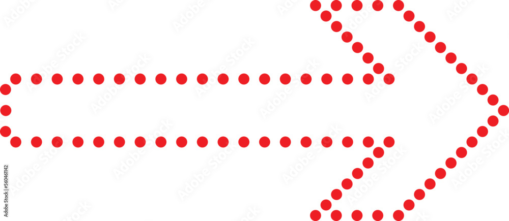 Fototapeta premium sideways. dotted sign. Arrow element for your design.Striped direction. vector illustration 