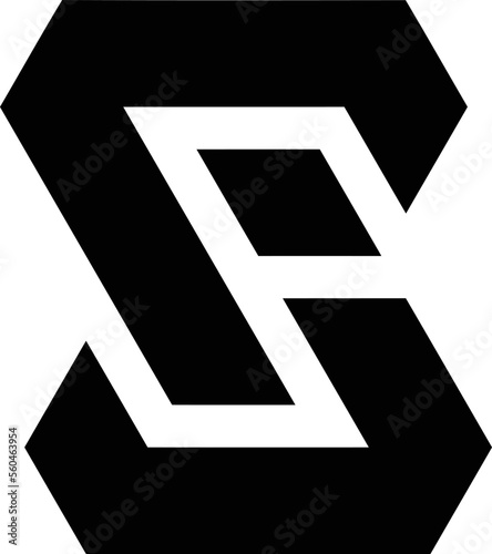 si initial letter logo