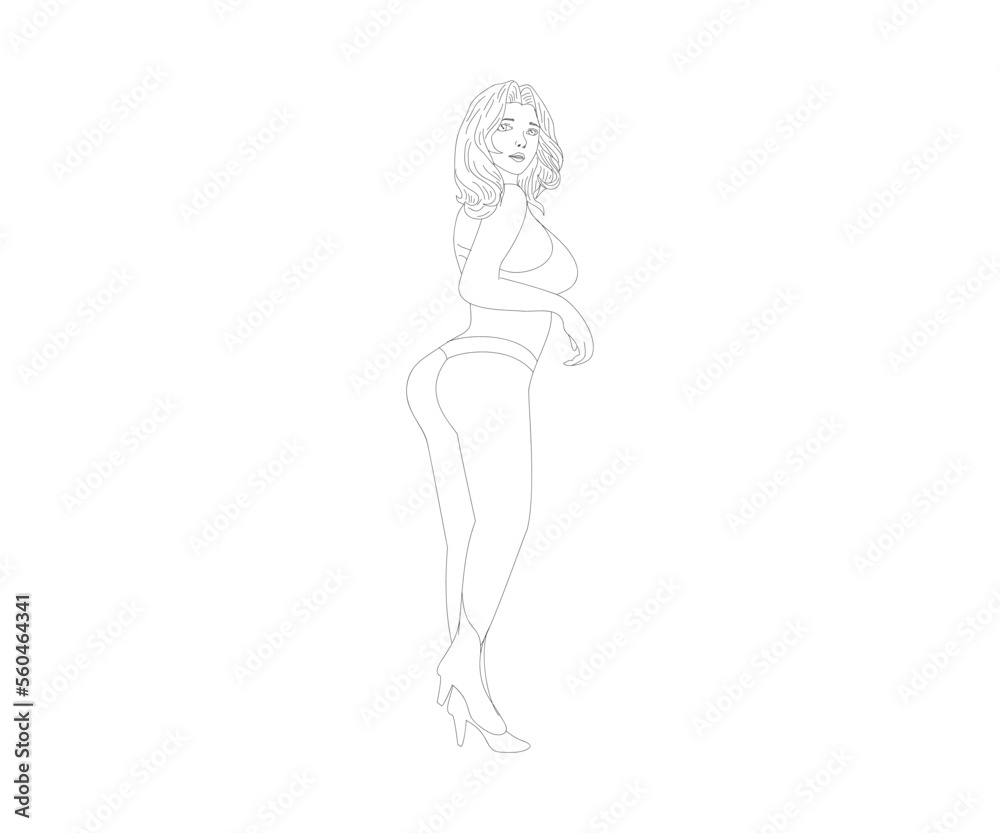 line illustration.
beautiful sexy woman his posing.
vector doodle. line illustration.
beautiful sexy woman his posing.
vector doodle.