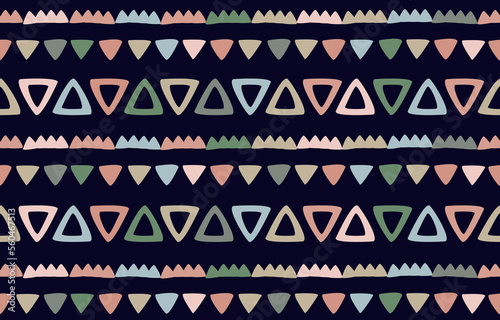 Ikat seamless pattern. Vector geometric Tribal African Indian traditional embroidery background.
Bohemian fashion. Ethnic fabric carpet batik ornament chevron textile decoration wallpaper