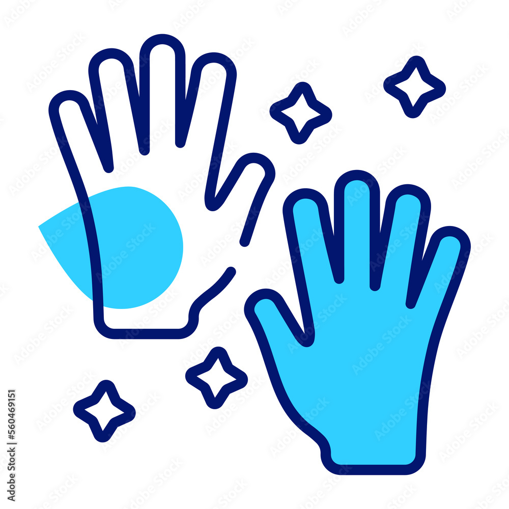 Fototapeta premium Cleaning gloves vector design isolated on white background