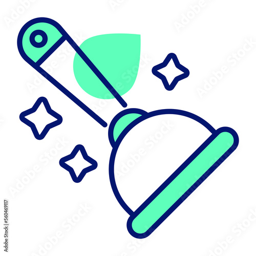Plunger icon, vector design of toilet cleaner