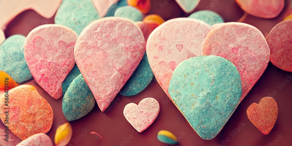 Obraz premium Lovely and cute Valentines background