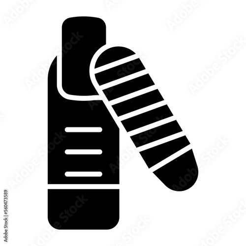 Nail buffering vector design in modern and trendy style