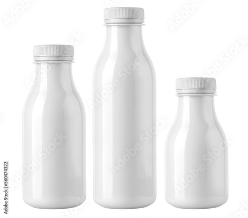 Bottle of milk isolated