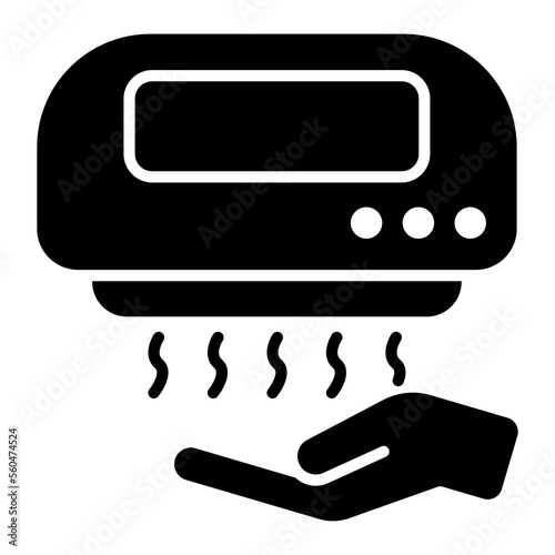 Hand dryer vector design in modern and trendy style