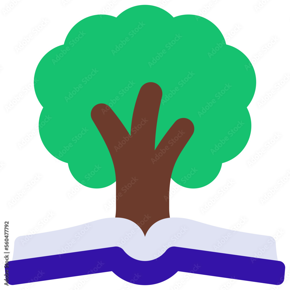 Obraz premium Tree Growing From Book Icon