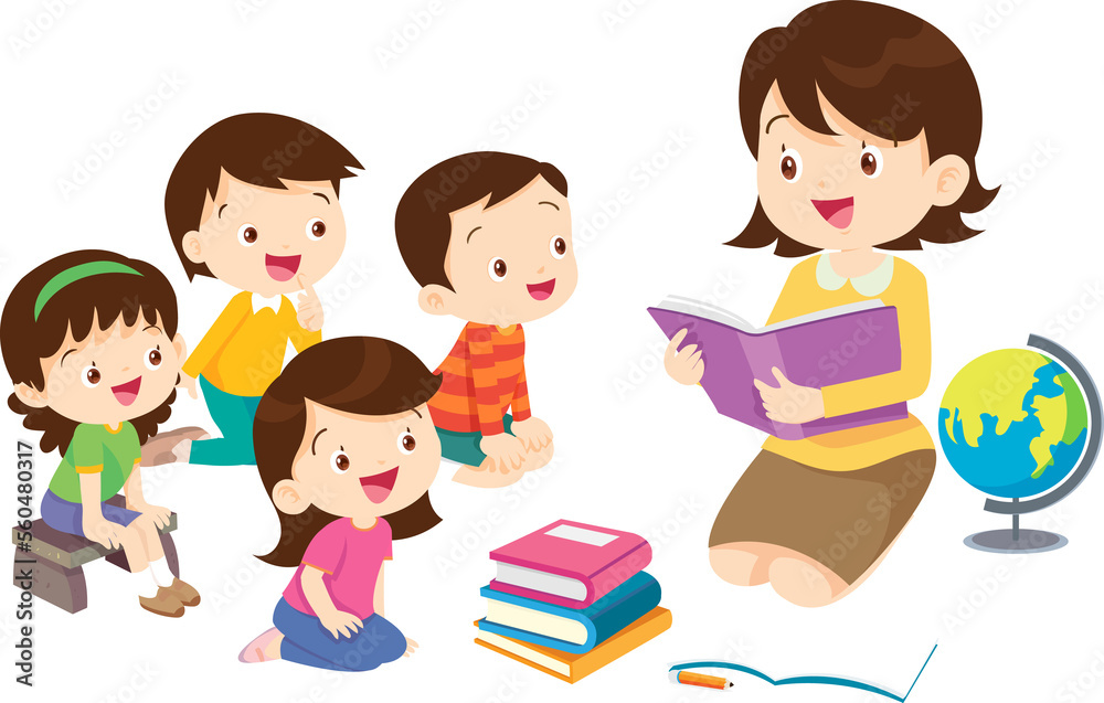 back to school with kids reading book education happy children concept back to school with kids reading book education happy children concept