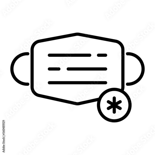 Mask vector icon for health protection