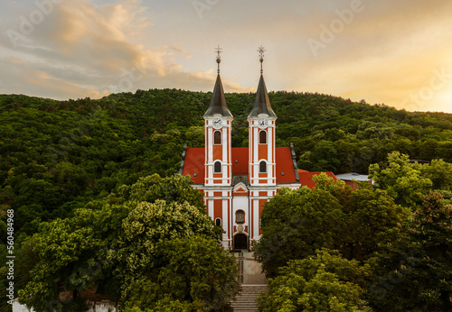 Soklos Mariagyud basilica is the bigest chatolic church in Villany wine region Hungary. This amayzing religious place is in the Mecsek mountains. photo