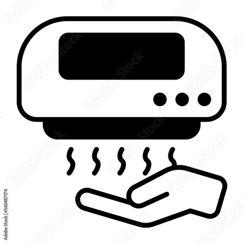 Hand dryer vector design in modern and trendy style