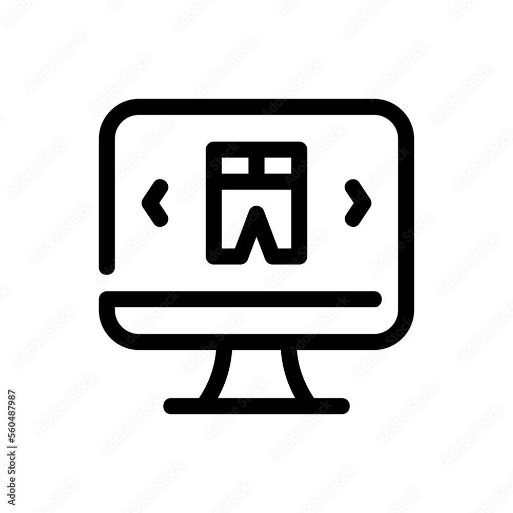 shopping line icon shopping line icon