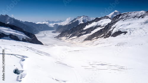 Aletsch Glacier in Jungfraujoch, Switzerland