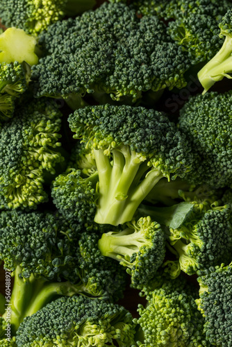 Raw Green Organic Broccoli Florets