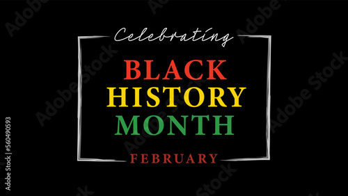 Black History Month background. African American History is celebrated annually in February.