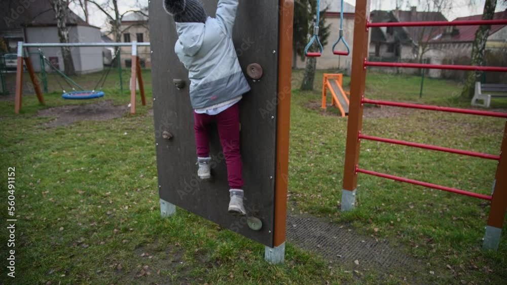 child playing on playground