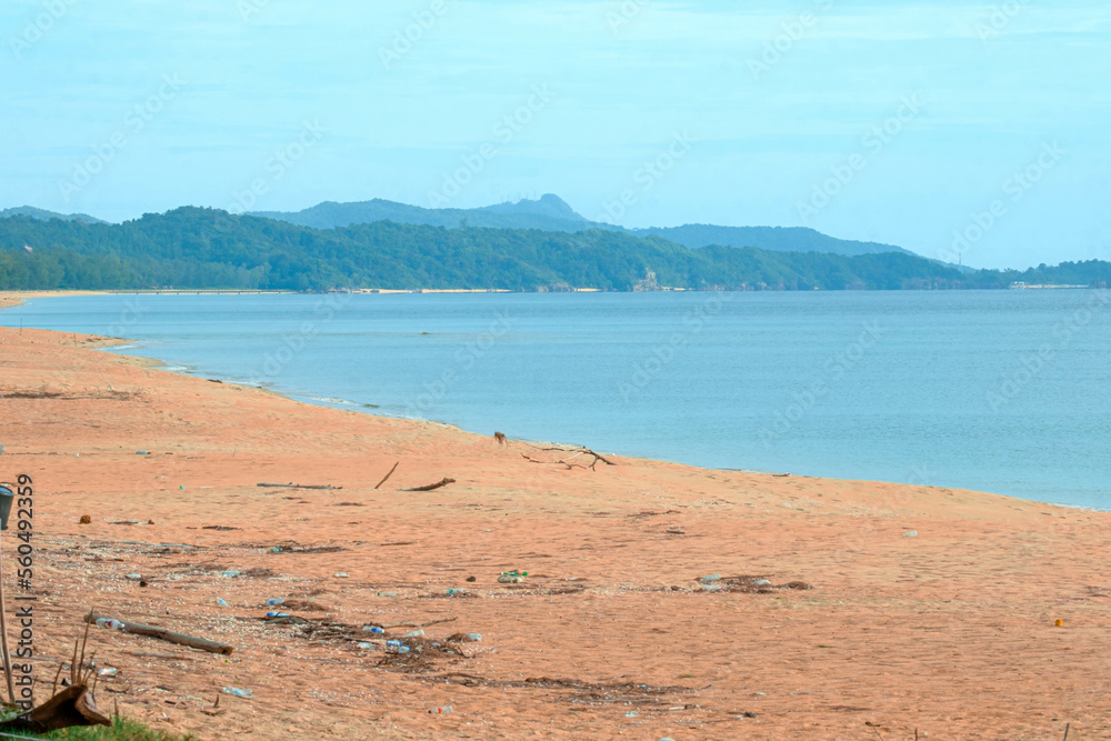 Seashore scenery in Kijal, Kemaman, Terengganu, Malaysia.