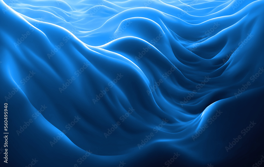 Obraz premium Blue background texture, wavy sea pattern , icy windy and curvy illustration winter art 