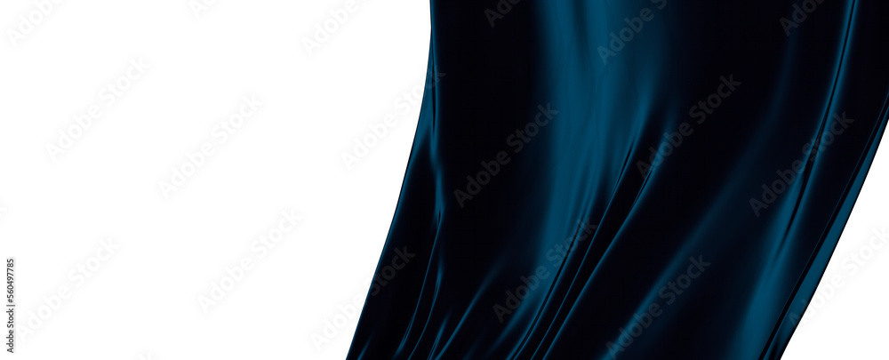 Abstract blue waves background.3d Rendering.