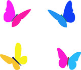Spring Colorful Butterfly png vector royality free Download CREATIVE GFX