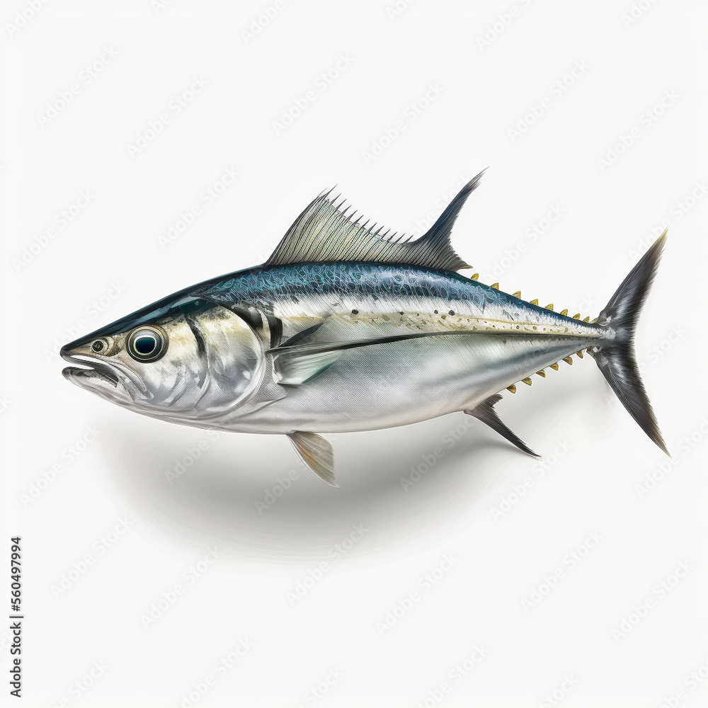 Bonito Fish full body image with white background ultra realistic
Bonito Fish full body image with white background ultra realistic