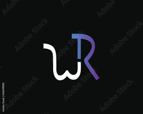 creative letter WR logo design vector template