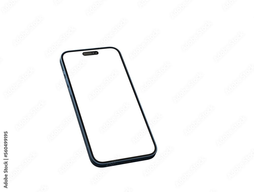 3d smartphone with blank screen isolated 3d smartphone with blank screen isolated