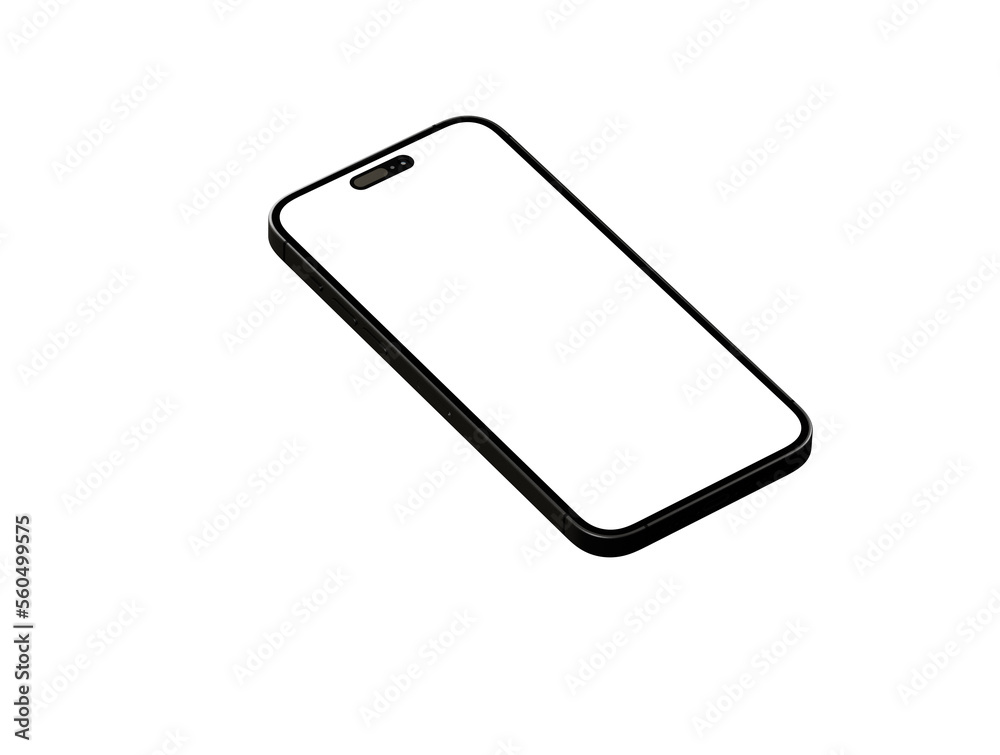 Modern glass smartphone hanging over the table Modern glass smartphone hanging over the table