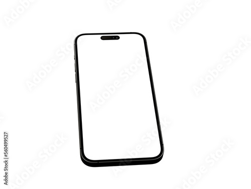 Smartphone frame less blank screen. Mockup generic device.