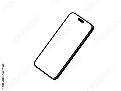 Smartphone frame less blank screen. Mockup generic device.