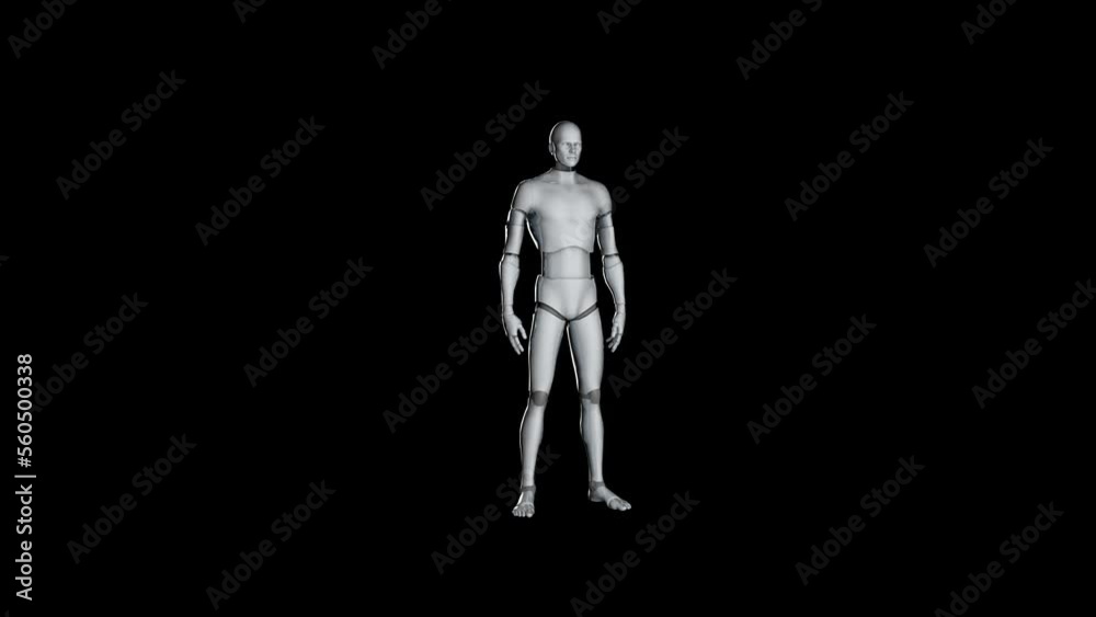 Humanoid Robot Transforming Transparent Alpha Video 3D Animation Humanoid Robot Transforming Transparent Alpha Video 3D Animation