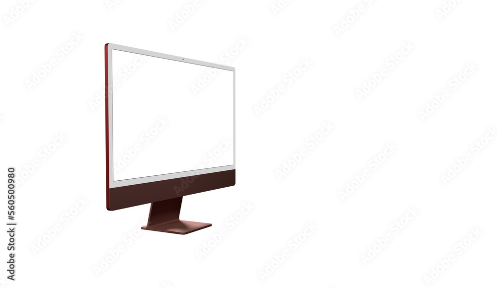 Modern computer monitor with blank screen - mockup Modern computer monitor with blank screen - mockup