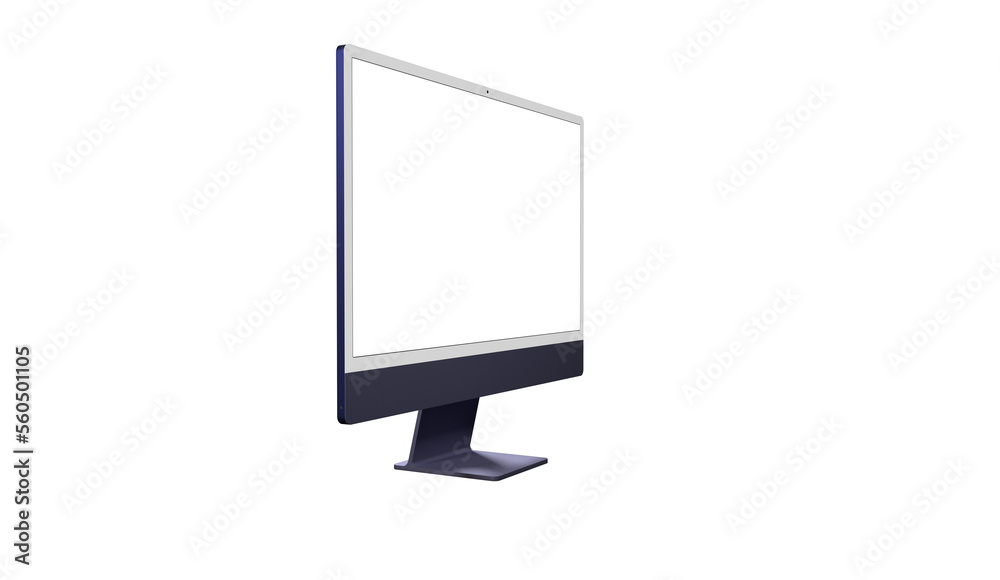 computer monitor with white blank screen - mockup computer monitor with white blank screen - mockup