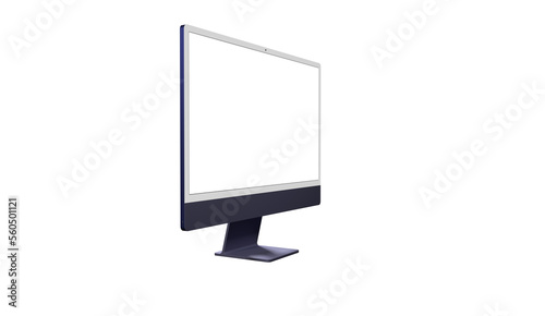 Desktop monitor screen with website presentation mockup isolated png - mockup