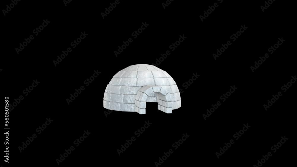 Igloo Transform Transparent Alpha Video 3D Animation Igloo Transform Transparent Alpha Video 3D Animation
