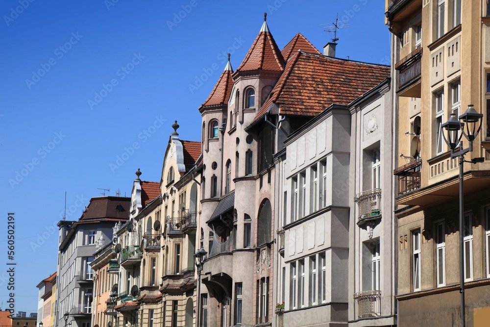 Zwyciestwa street in Gliwice, Poland