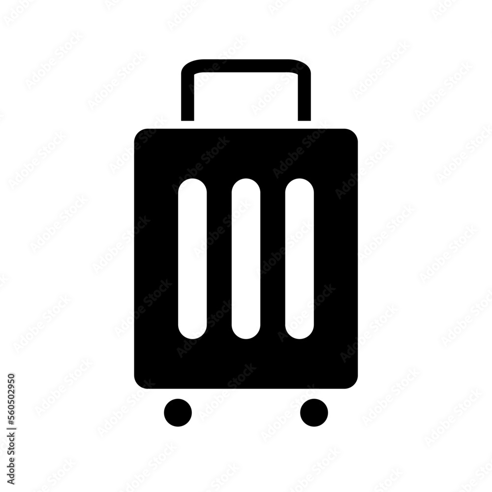 Suitcase silhouette icon. Luggage. Travel luggage. Vector. Suitcase silhouette icon. Luggage. Travel luggage. Vector.
