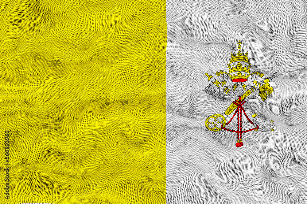 National flag of Vatican City. Background with flag of Vatican City National flag of Vatican City. Background with flag of Vatican City