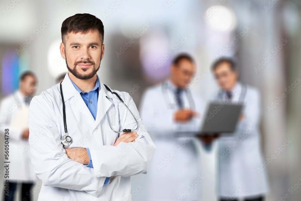 Medical young students study in university Medical young students study in university