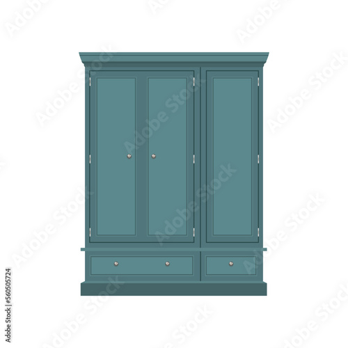 Living room interior cabinet flat vector illustration. Cartoon doodle of modern cabinet design for bedroom isolated on white background. Furniture, interior concept