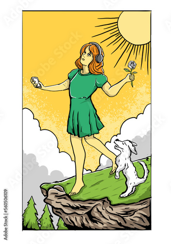 The Fool Tarot Card Vector