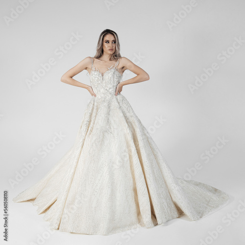 Elegant bride in a wedding dress