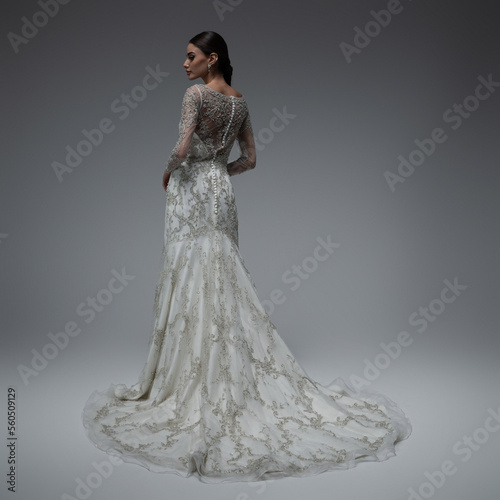 Elegant bride in a wedding dress