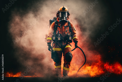 Photographie firefighter training