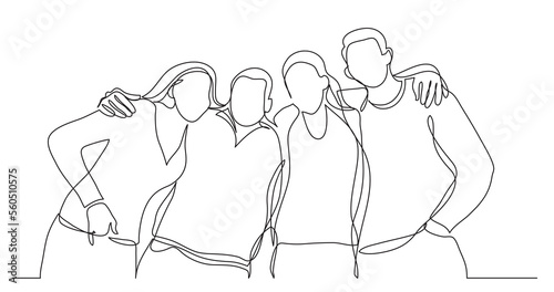 Cuadro en lienzo group of college friends standing together posing - PNG image with transparent b