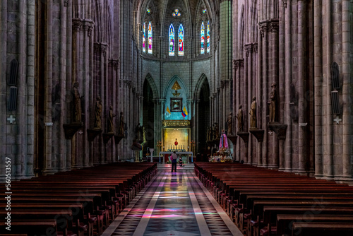 Basilica of the National Vow in Quito in South America