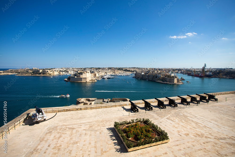 Obraz premium Malta - October 7, 2022. It is the only country in the Mediterranean where English is the official language, so many people travel to practice the language and enjoy the beaches.