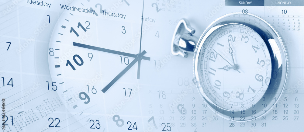 Fototapeta premium Clocks and calendars