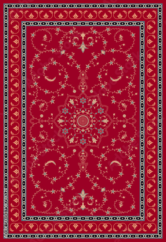 Persian rug carpet damask turkish pattern