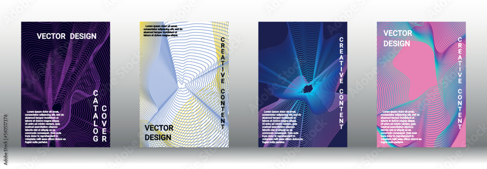 A set of modern abstract covers with abstract gradient linear waves. A set of modern abstract covers with abstract gradient linear waves.